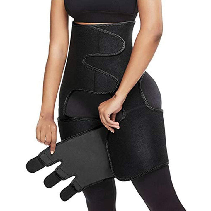 3-IN-1 Waist Shaping Belt Body Shaper Sauna Elbow Pads Waistband Corset Leg Hip Thigh Trainer Trimmer Home Fitness Tools Image 7