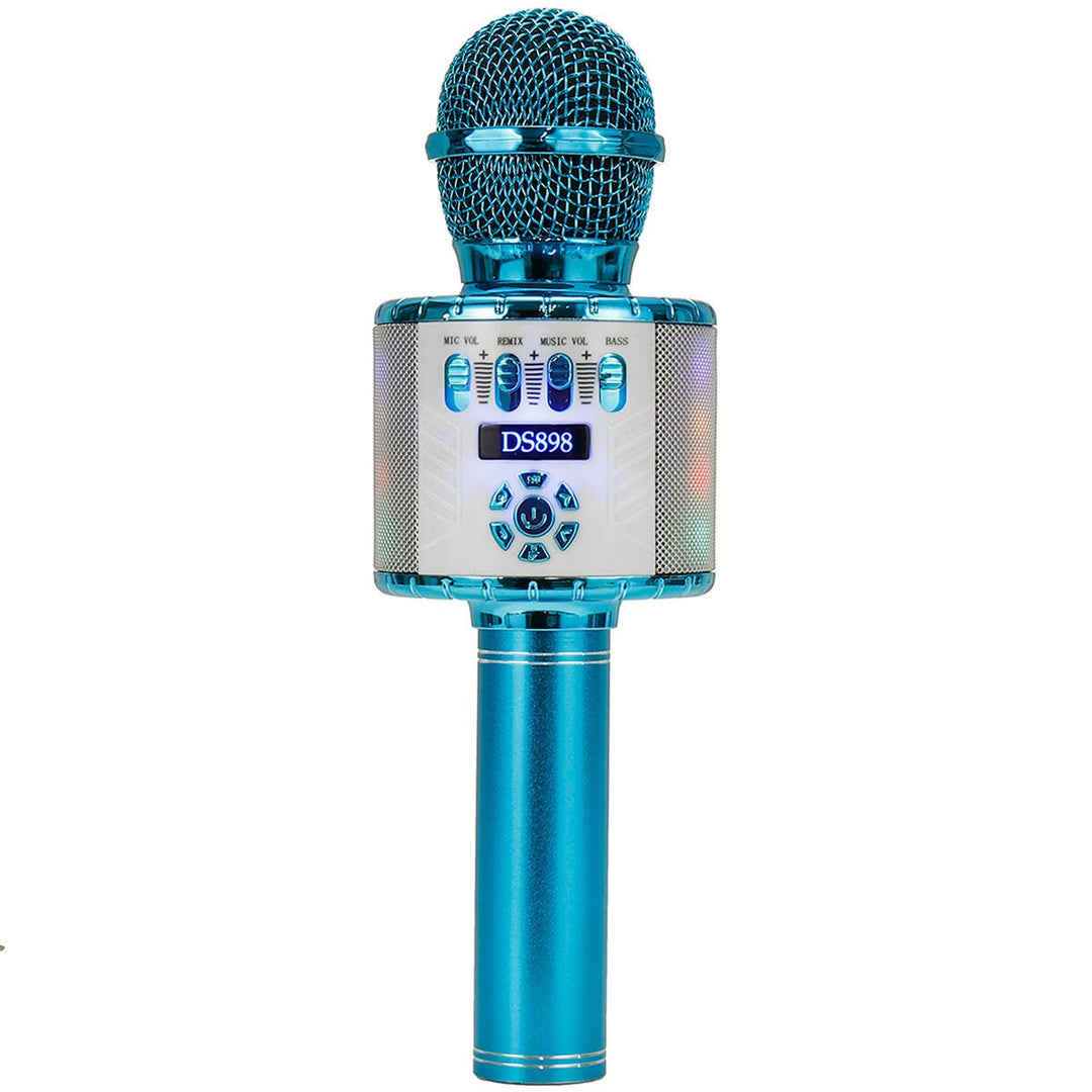 3-IN-1 Wireless Microphone 213W HIFI bluetooth Speaker TF Card 2600mAh Luminous Handheld Mic Recorder Singing Player for Image 1