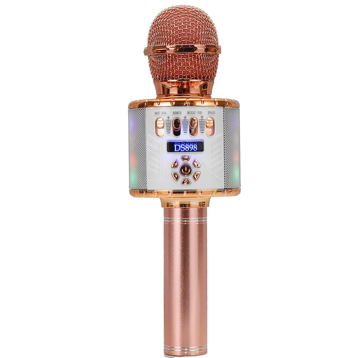 3-IN-1 Wireless Microphone 213W HIFI bluetooth Speaker TF Card 2600mAh Luminous Handheld Mic Recorder Singing Player for Image 10