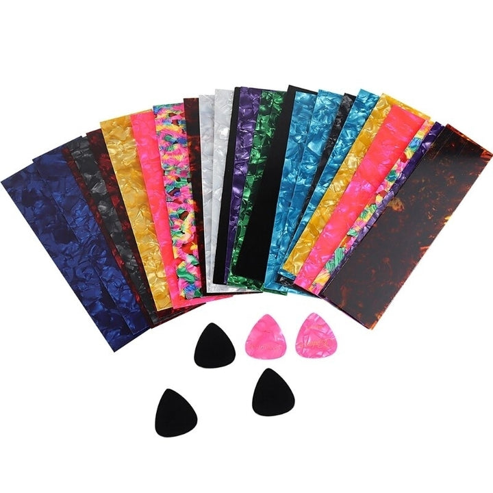 25pcs DIY Guitar Pick Punch Sheets Light Medium and Heavy Celluloid Guitar Pick Strips Create Picks with Any Picks Maker Image 1