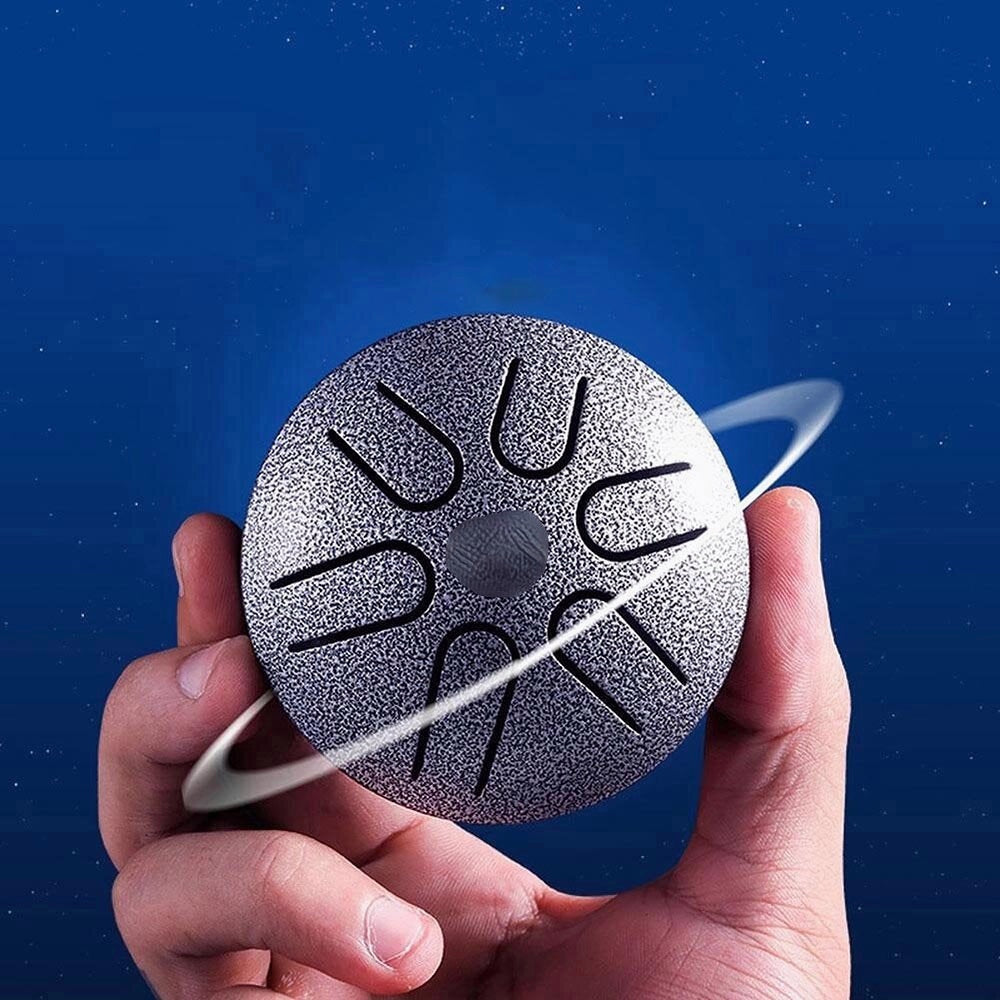 3 Inch 6 Tone Mini Ethereal Drum Steel Tongue Drum Leisure Percussion Instrument for Beginner Image 3