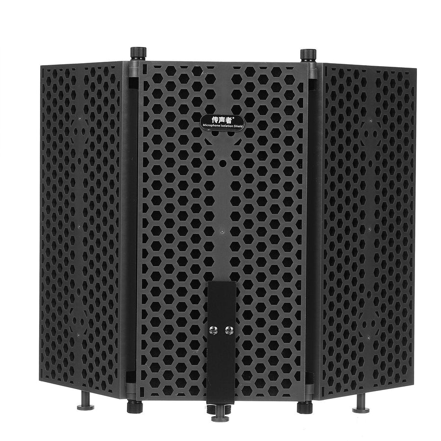 3 Plate Foldable Recording Microphone Wind Screen Board Isolation Shield For Studio Equipment Image 1