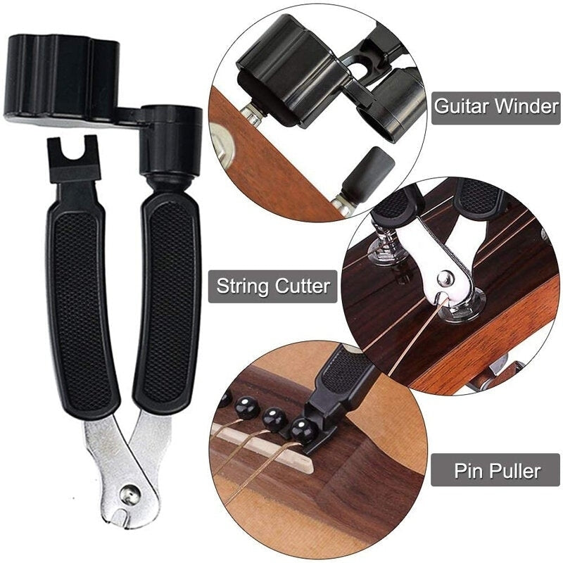 3 in 1 Guitar Peg String Winder + String Pin Puller + String Cutter Guitar Tool Set Multi-function Guitar Accessories Image 4