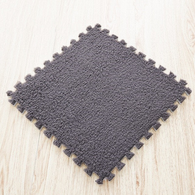 30x30x1cm Children EVA Suede Mats Stitching Carpet Floor Mat Comfortable Soft Anti-skid Play Pad for Living Room Bedroom Image 4
