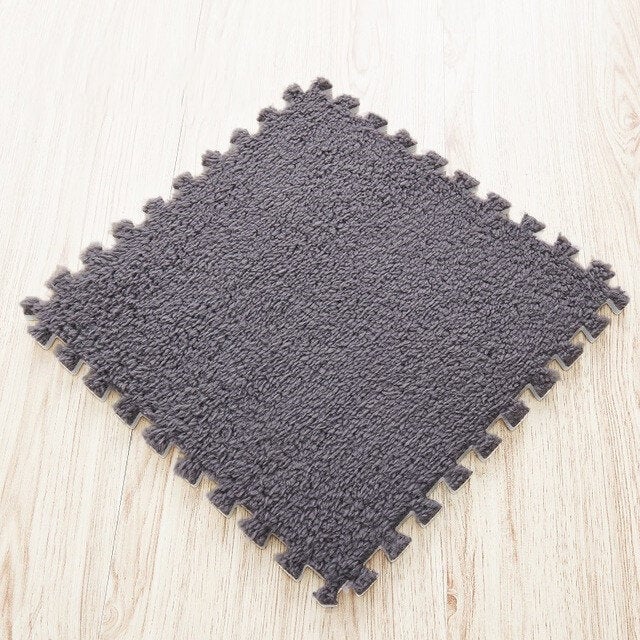 30x30x1cm Children EVA Suede Mats Stitching Carpet Floor Mat Comfortable Soft Anti-skid Play Pad for Living Room Bedroom Image 1