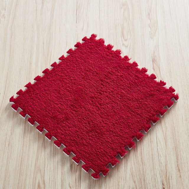 30x30x1cm Children EVA Suede Mats Stitching Carpet Floor Mat Comfortable Soft Anti-skid Play Pad for Living Room Bedroom Image 9