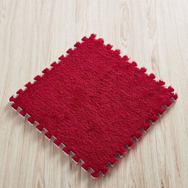 30x30x1cm Children EVA Suede Mats Stitching Carpet Floor Mat Comfortable Soft Anti-skid Play Pad for Living Room Bedroom Image 1