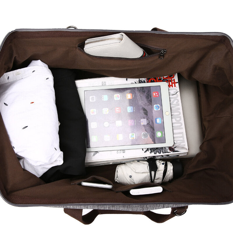 35L Folding Travel Duffel Bag Water Resistant Polyester Sports Gym Luggage Bag Handbag Shoulder Bag Image 2