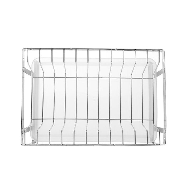 304 Stainless Steel Rack Shelf Double Layers Storage Drying Bowl for Kitchen Dishes Arrangement Image 1