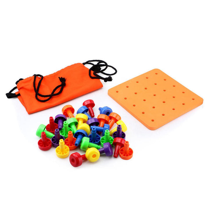 30PCS Peg Board Set Montessori Occupational Fine Motor Toy for Toddlers Pegboard Image 6
