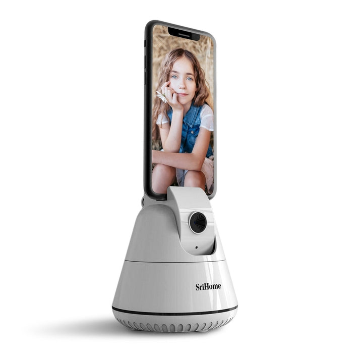 360 Degree Rotation Panoramic Head Bluetooth Auto Face Tracking Object Tracking Holder with Phone Clamp Image 3