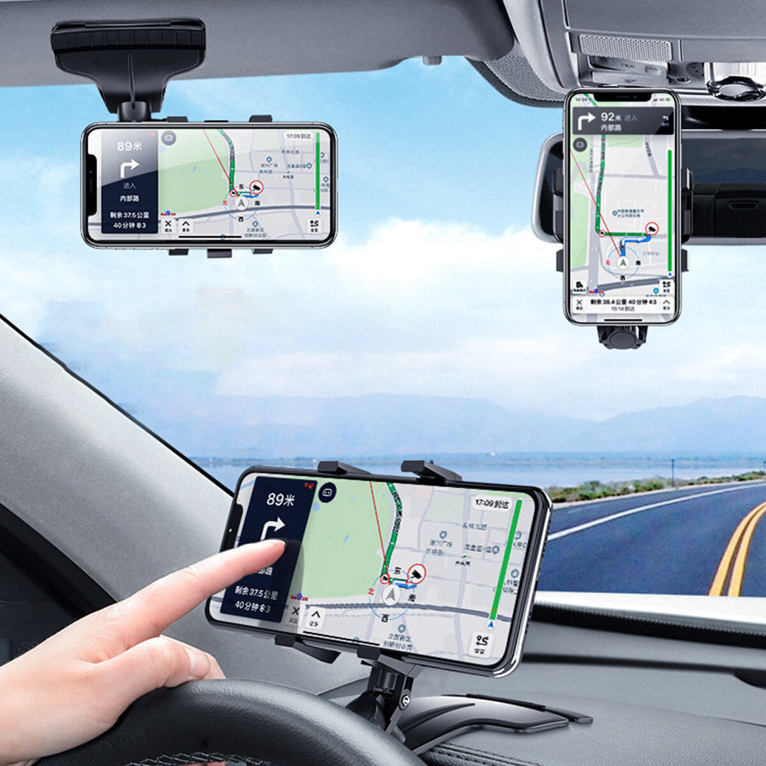 360 Rotation Car Mobile Phone Holder Car Sun Visor Dashboard Mobile Phone Holder Image 3
