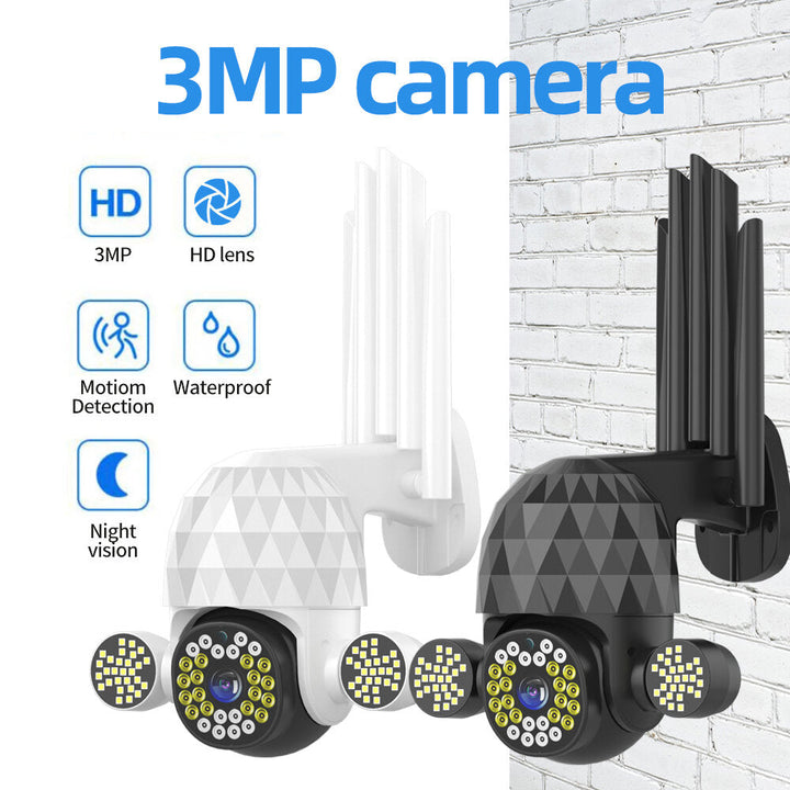 3MP HD PTZ Security Wifi IP Camera Night Vision H.265 IP66 Waterproof 360 Panoramic Motion Detections 5 x Zoom Camera Image 3