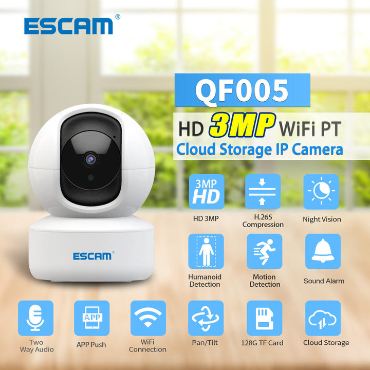 3MP WIFI IP Camera Humanoid Detection Motion Detections Sound Alarm Cloud Storage Two way Voice Night Vision Camera Image 9