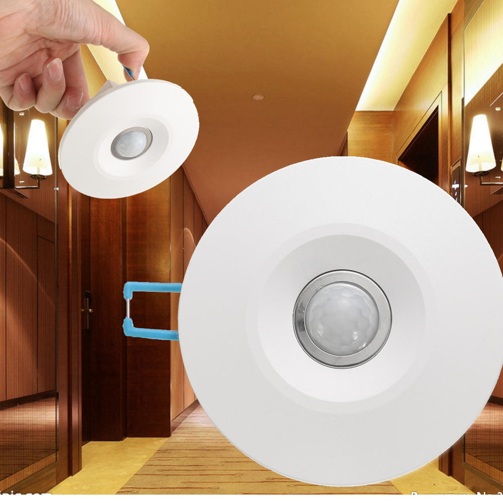 360 Degree Infrared IR Ceiling Wall Recessed Motion Sensor Detector Auto Light Switch Image 2