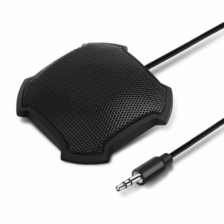 360 Omnidirectional Condenser Stereo Microphone 3.5mm Plug for Meetings Desktop Computer Call Voice Image 1