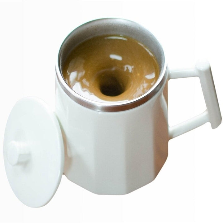 360ml Smart Automatic Self Stirring Ceramic Mug Milk Mixing Coffee Cup No Power Needed Image 1
