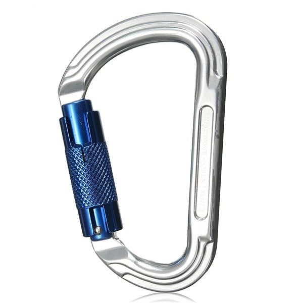30KN Aluminum Alloy D Shape Carabiner Buckle Climbing Safety Device Tool Image 1