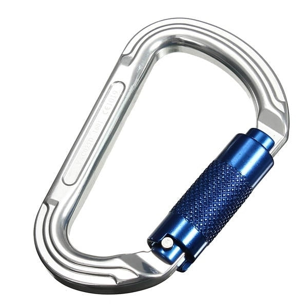 30KN Aluminum Alloy D Shape Carabiner Buckle Climbing Safety Device Tool Image 2