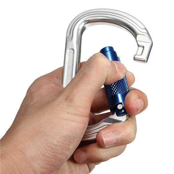 30KN Aluminum Alloy D Shape Carabiner Buckle Climbing Safety Device Tool Image 3