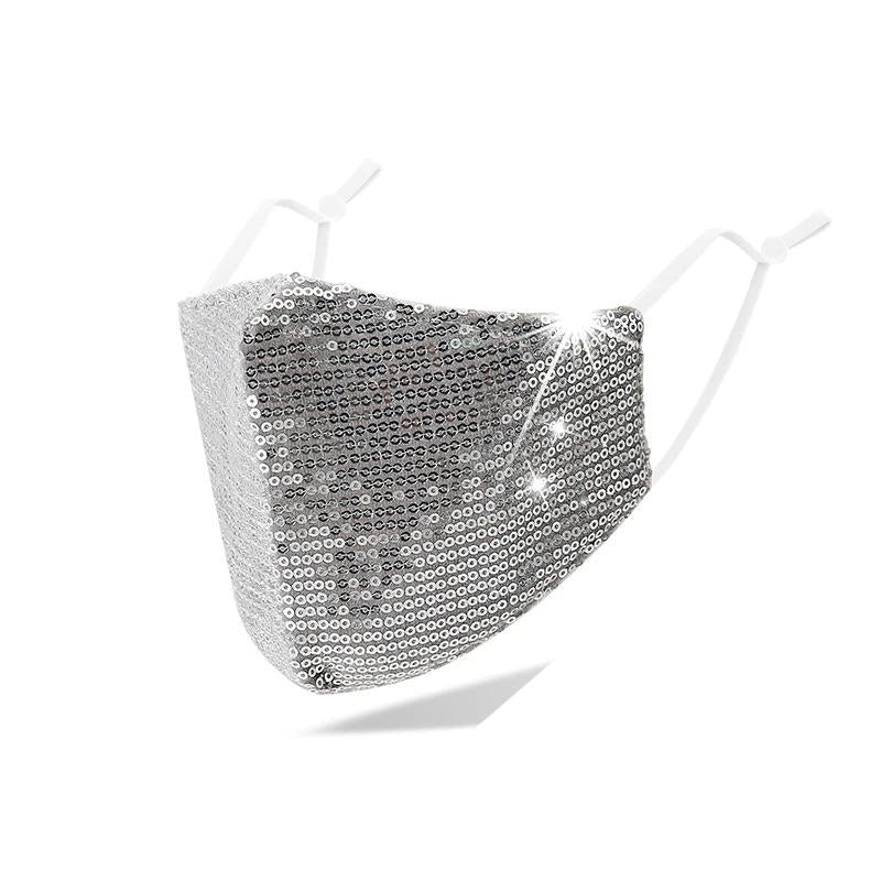 3D Bling Fashion Cloth Reusable Protective Mouth Cover 2pcs Image 1