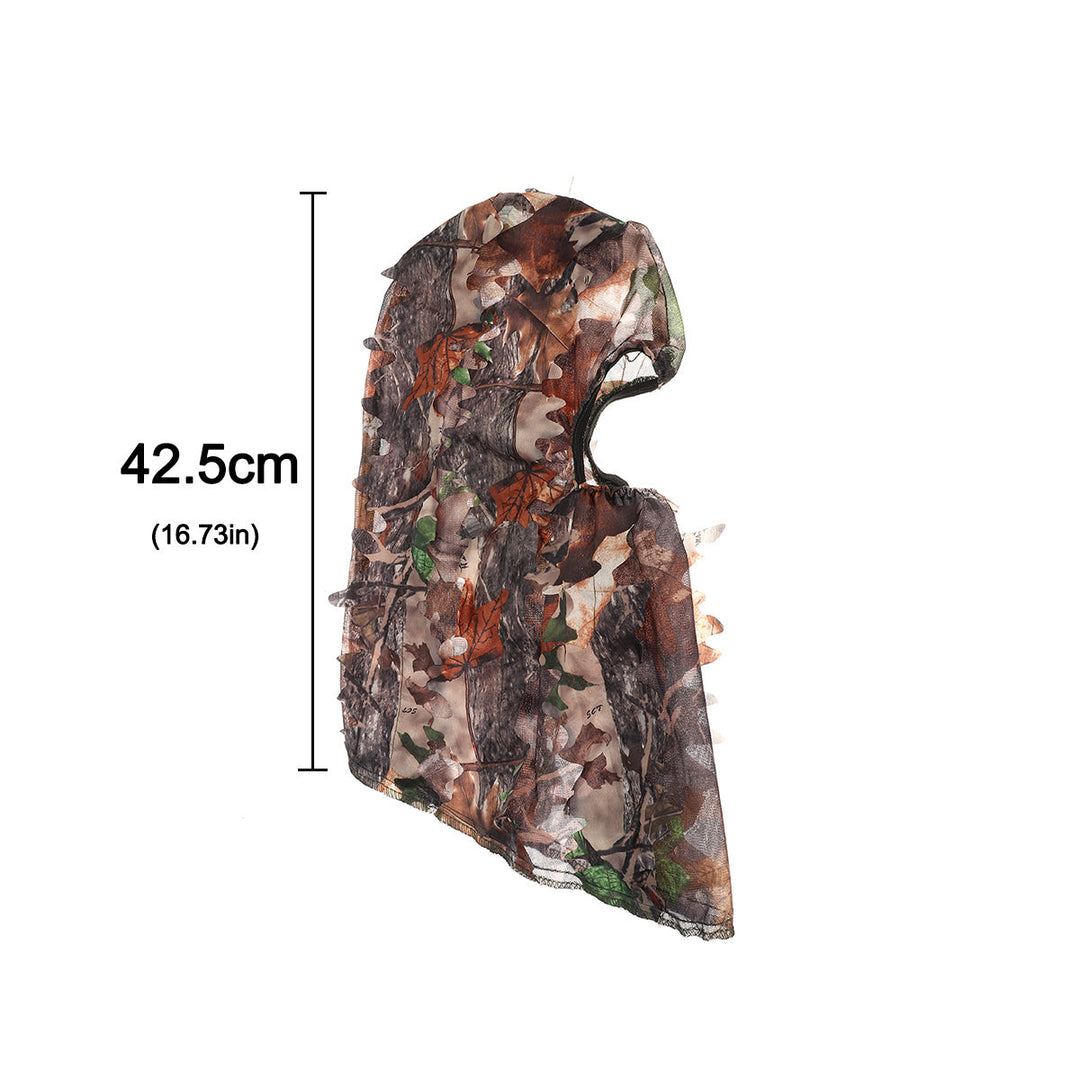 3D Leaf Camouflage Tree Full Face Mask Hood Hunting Hat Mask Army Military Image 4