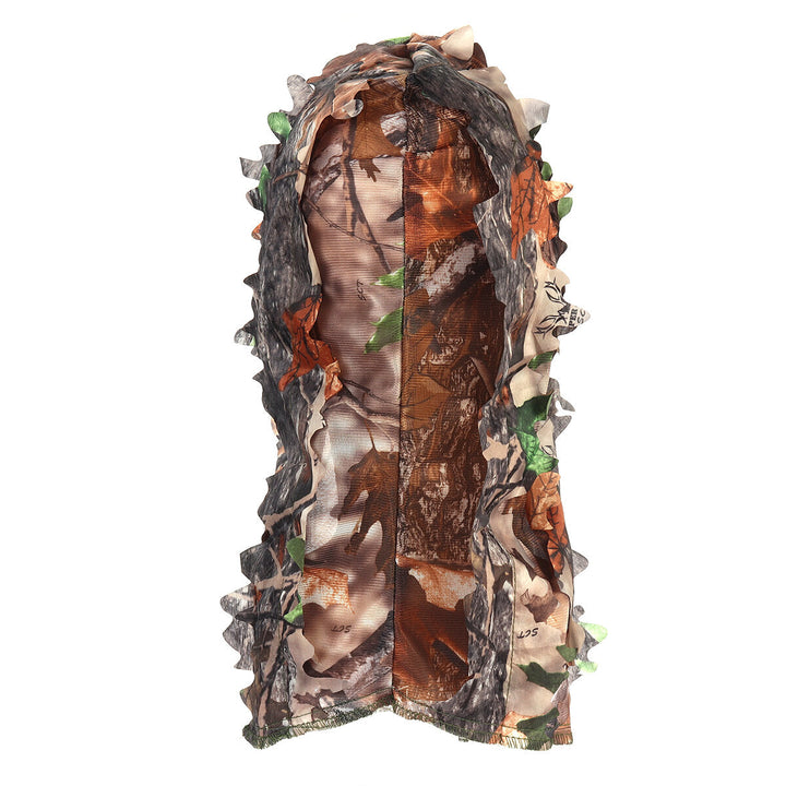 3D Leaf Camouflage Tree Full Face Mask Hood Hunting Hat Mask Army Military Image 6