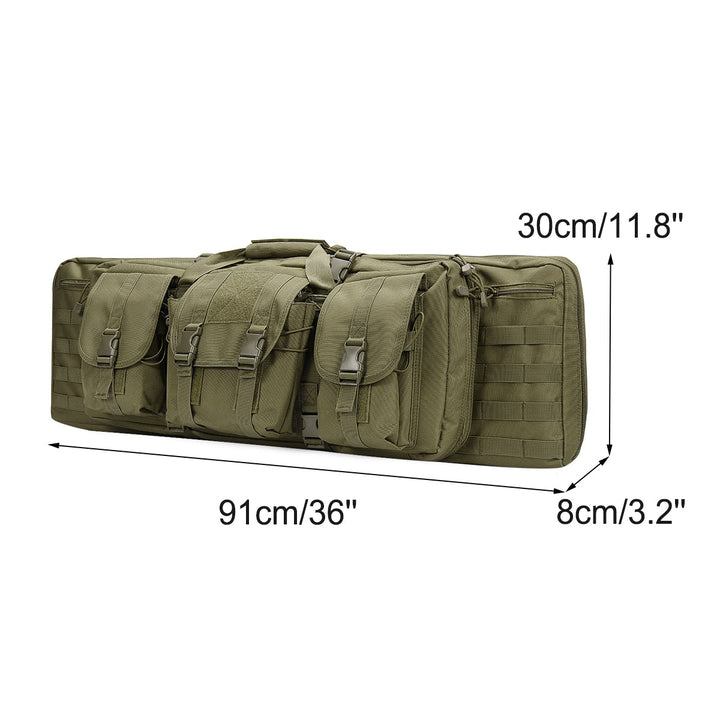 36inch Tactical Camouflage Fishing Tackle Camping Bag Multi-functional Storage Bag Double Padded Backpack Image 3