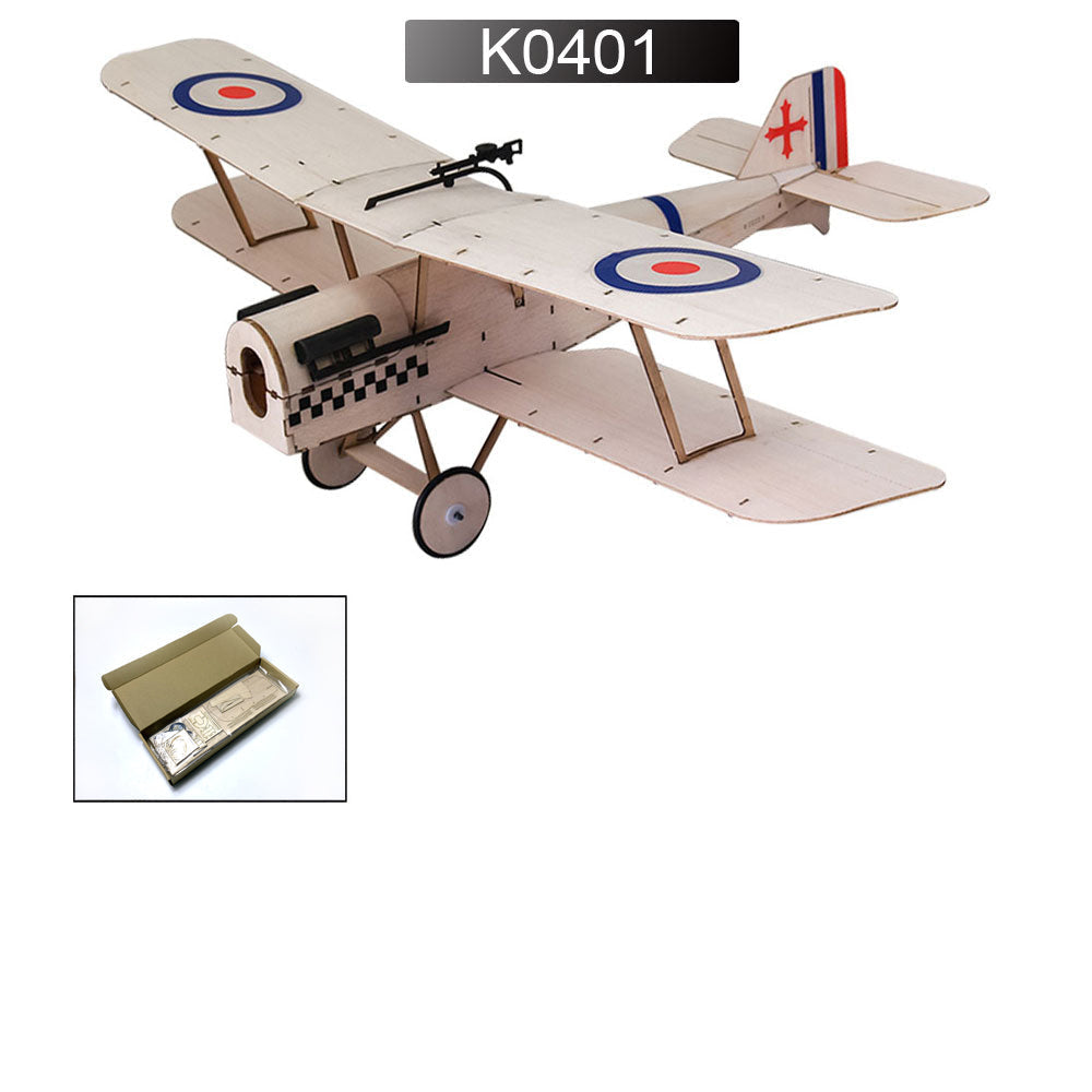 378mm Wingspan Balsa Wood Biplane RC Airplane DTTT Image 2