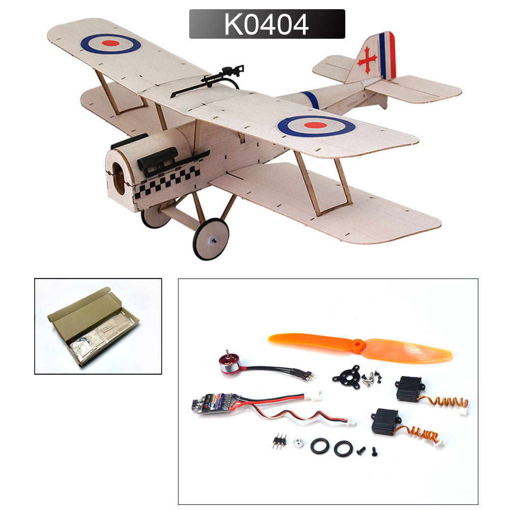 378mm Wingspan Balsa Wood Biplane RC Airplane DTTT Image 3