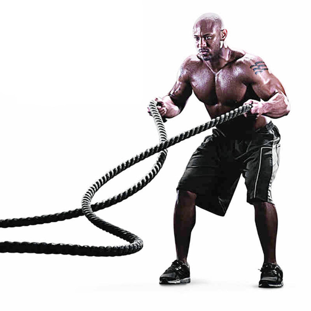 38mmx9m/12m/15m Battle Rope Exercise Training Rope 30ft Length Workout Rope Fitness Strength Training Home Gym Outdoor Image 7