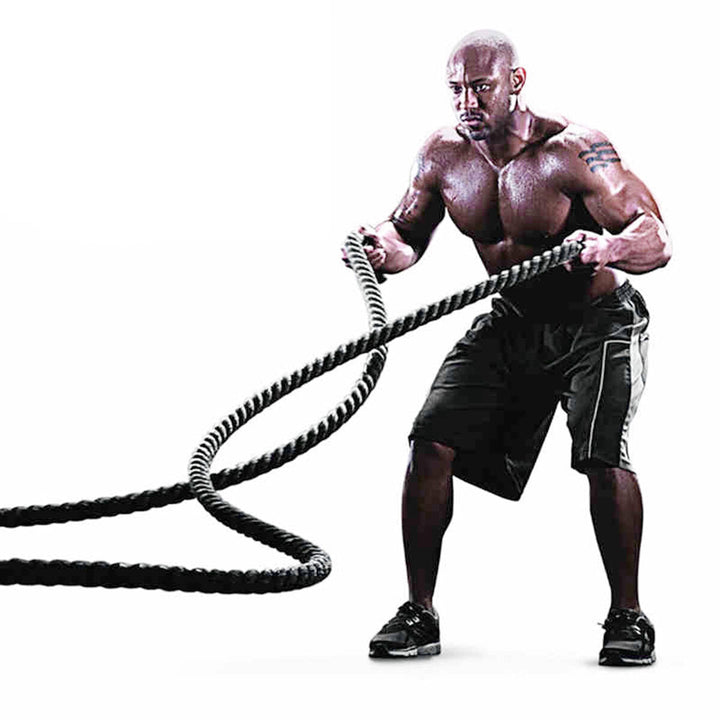 38mmx9m/12m/15m Battle Rope Exercise Training Rope 30ft Length Workout Rope Fitness Strength Training Home Gym Outdoor Image 7