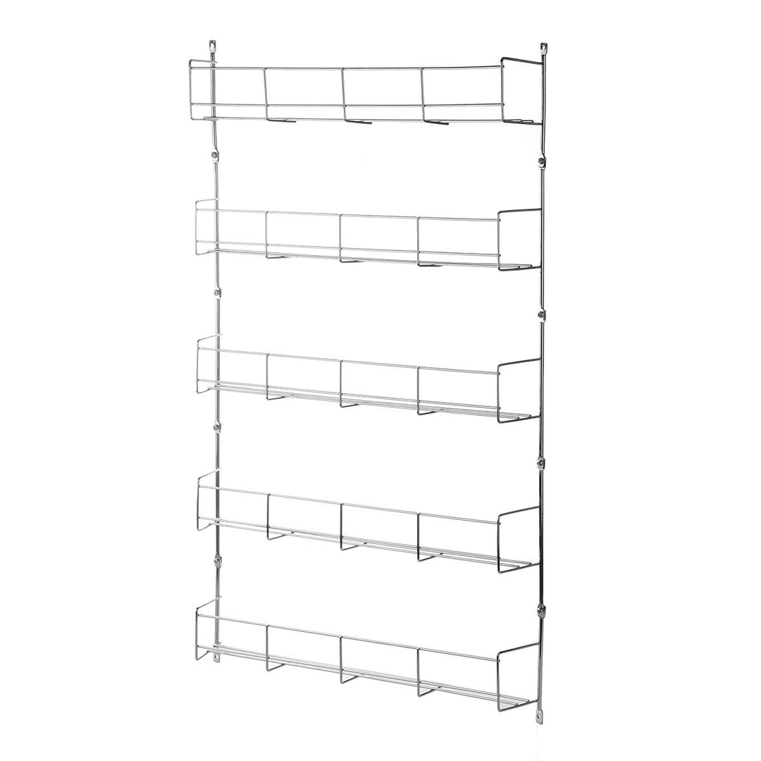 5 Tiers Kitchen Spice Rack Cabinet Organizer Wall Mount Storage Shelf Holder Kitchen Storage Rack Image 10