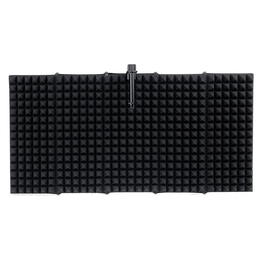 5 Panel Foldable Studio Microphone Isolation Shield Recording Sound Absorber Foam Support Bracket Image 2