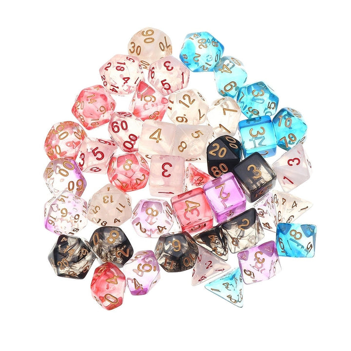 42Pcs Dice Set Polyhedral Dices Role Playing Game Gadget Image 1