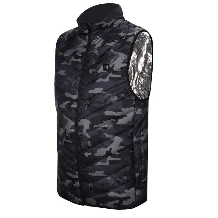 40-60 Electric Heated Waistcoat 5 Zone Heating Jacket USB Warm Up Cloth Winter Body Warmer Image 9