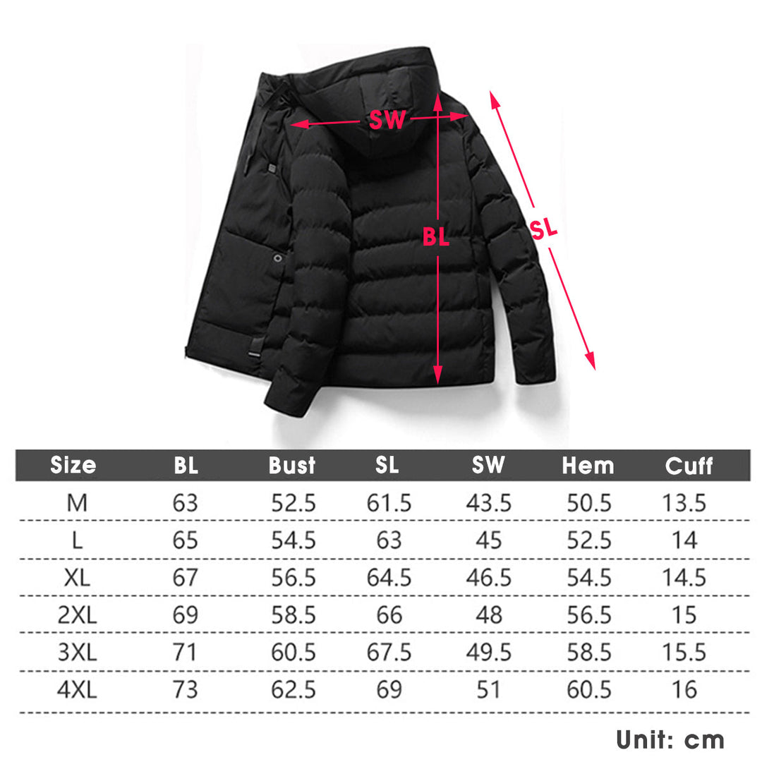 45 Men Electric USB Heated Hooded Warm Overcoat Heating Coat Winter Coats Jacket Image 4
