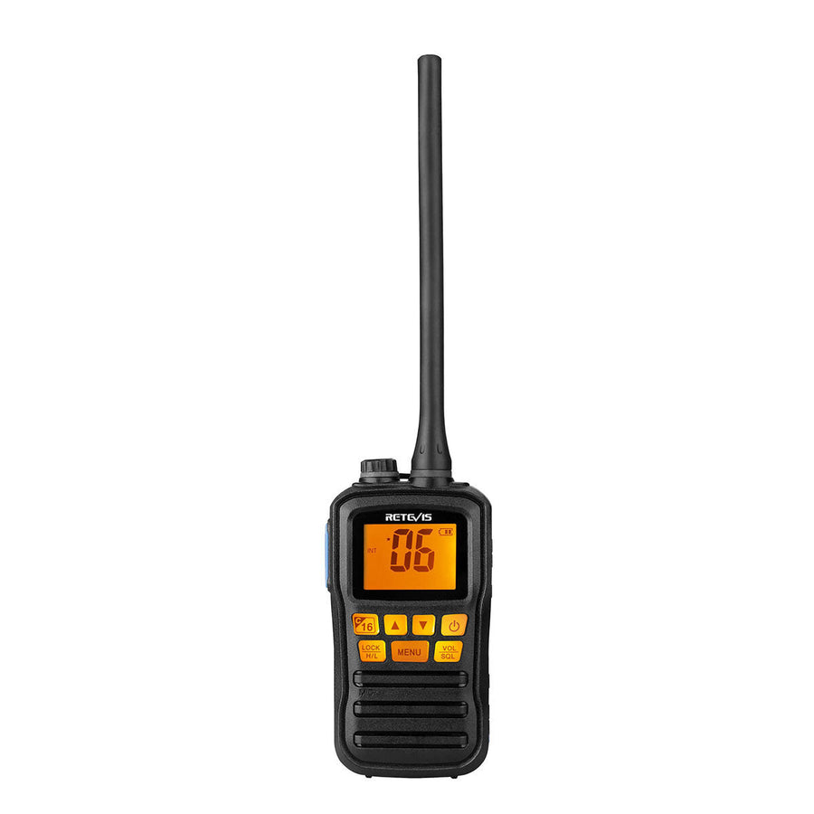 3W LCD VHF Marine Transceiver IPX7 Waterproof Handheld Walkie Talkie Float Vessel Talk Two Way Radio Image 1