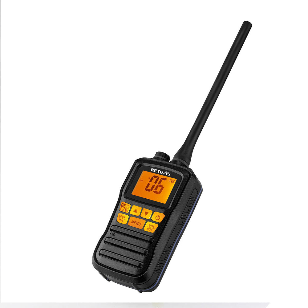 3W LCD VHF Marine Transceiver IPX7 Waterproof Handheld Walkie Talkie Float Vessel Talk Two Way Radio Image 2