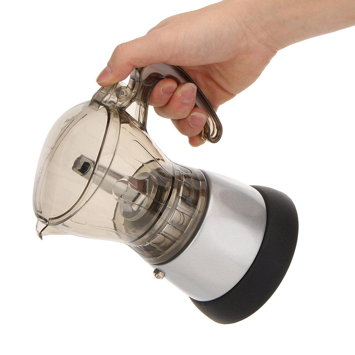 4 Cup Automatic Transparent Acrylic Coffee Maker Percolator Moka Pot Stovetop Espresso Pot Machine Image 3