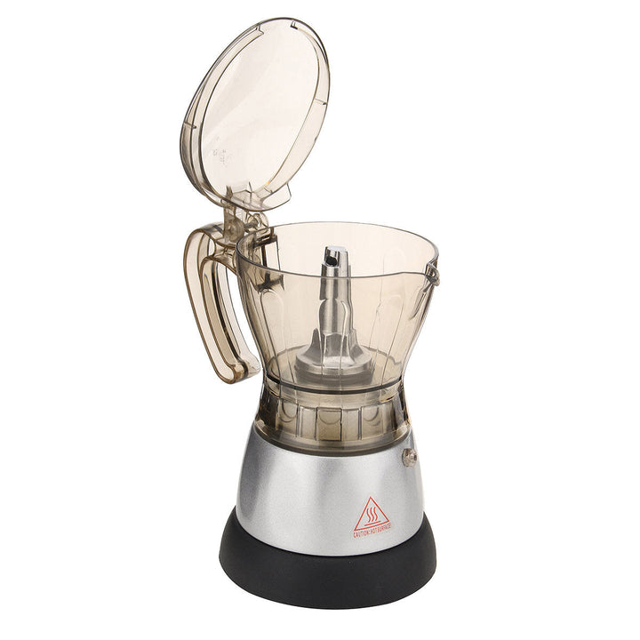 4 Cup Automatic Transparent Acrylic Coffee Maker Percolator Moka Pot Stovetop Espresso Pot Machine Image 4