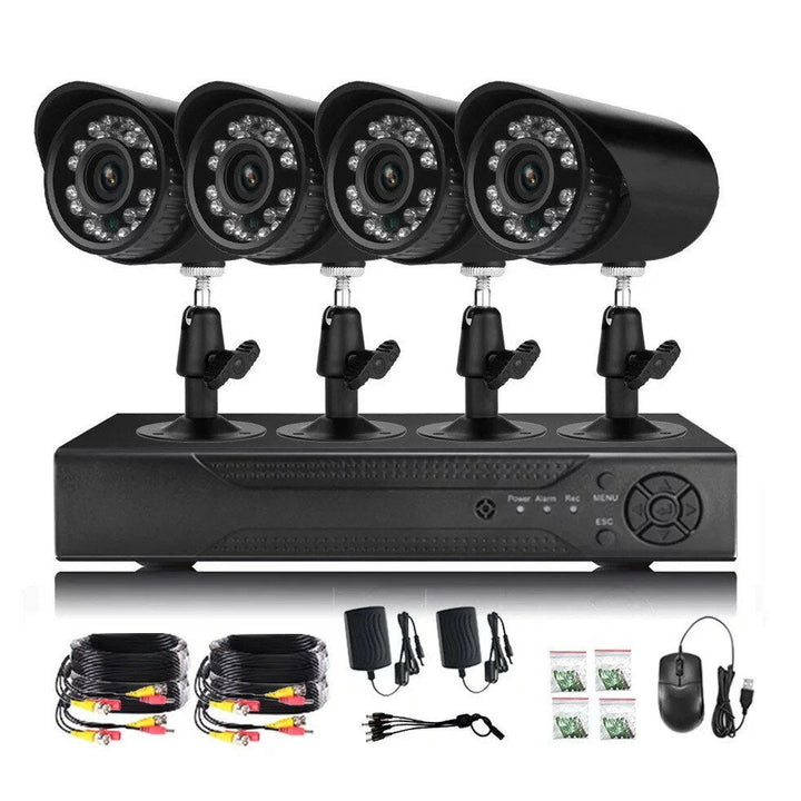 4CH AHD5 IN 1 Surveillance Camera System AHD Security Network WiFi HD Monitor Home Image 1