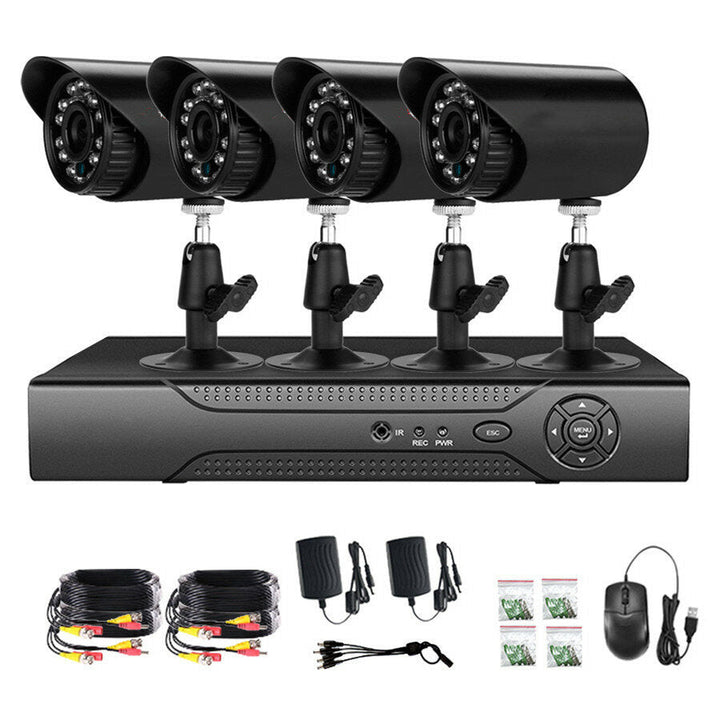 4CH AHD5 IN 1 Surveillance Camera System AHD Security Network WiFi HD Monitor Home Image 4