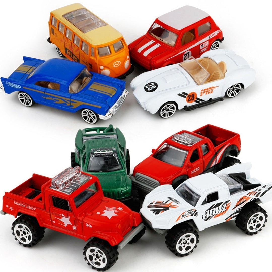 4Pcs Mini Alloy Car Childrens Toys Taxi Simulation Car Model Set Image 3