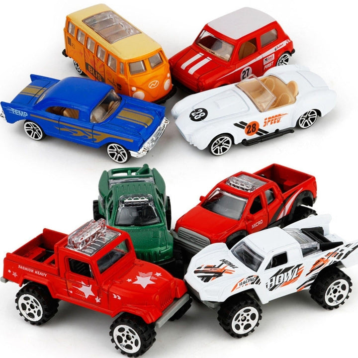 4Pcs Mini Alloy Car Childrens Toys Taxi Simulation Car Model Set Image 3
