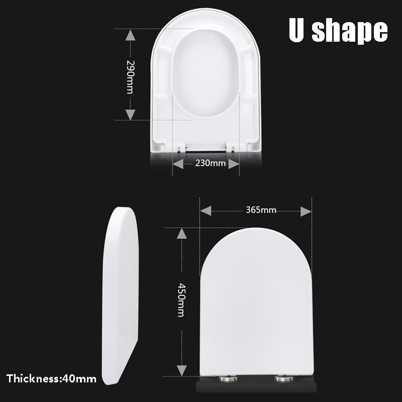 4 Type White Cover Front Toilet Seat Covers Lid Soft Open Close Easy Clean Higer Thickened Universal Descending Toilet Image 1