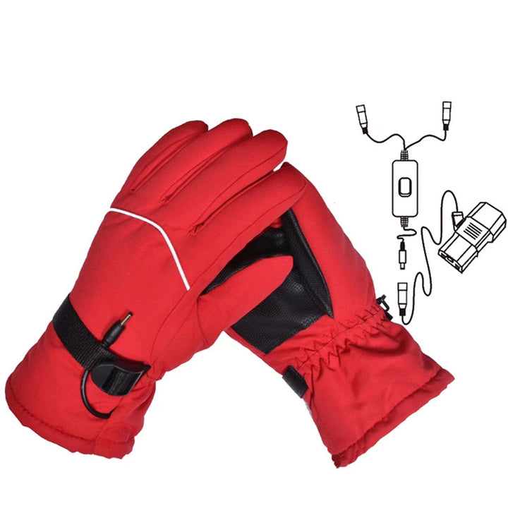 48V/60V Heating Glove Winter Heated Skiing Gloves Waterproof Mittens Thermal Snowboard Image 6