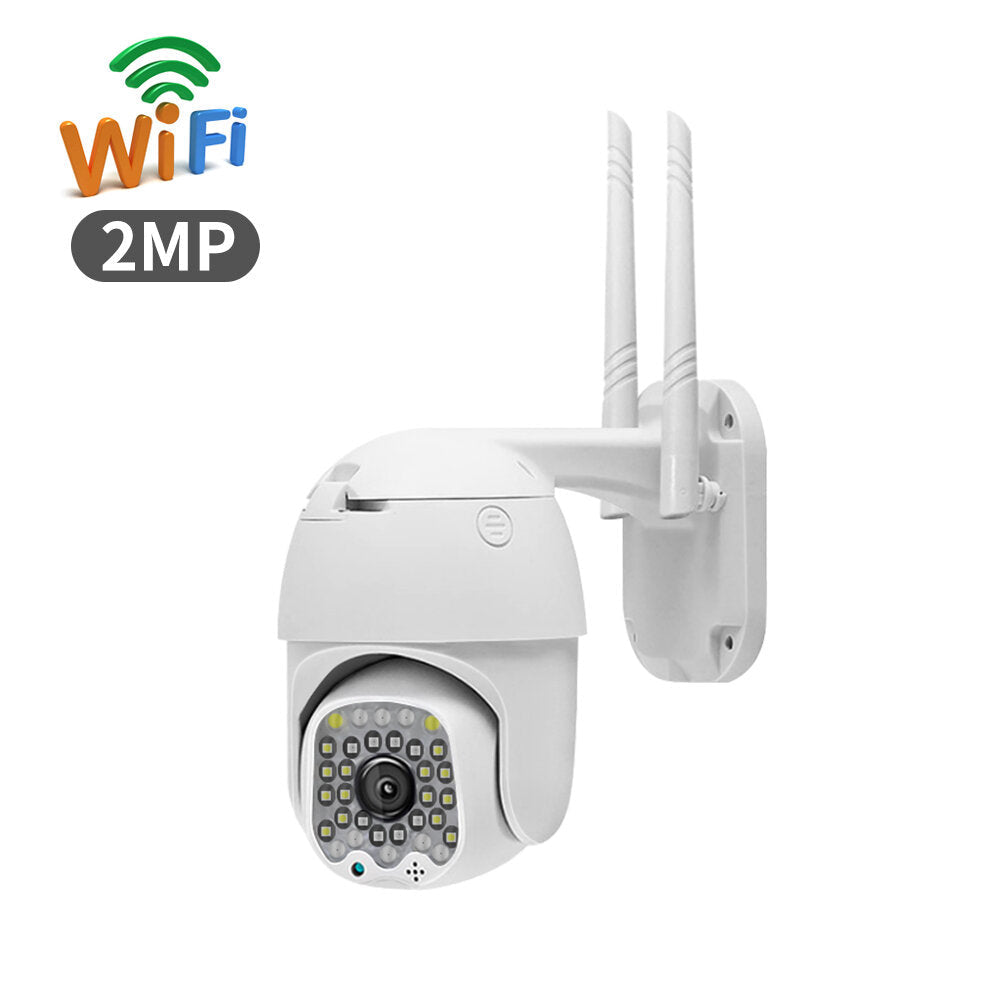 4X Zoom 32LED 1080P HD Wifi IP Security Camera Outdoor Light and Sound Alarm Night Vision Waterproof Image 2