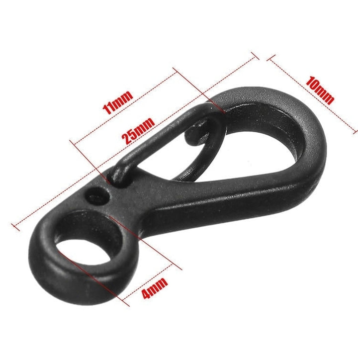 5Pcs Black EDC Tool Alloy Carabiner Camp Snap Clip Hook Keychain Keyring Hiking Climbing Image 4