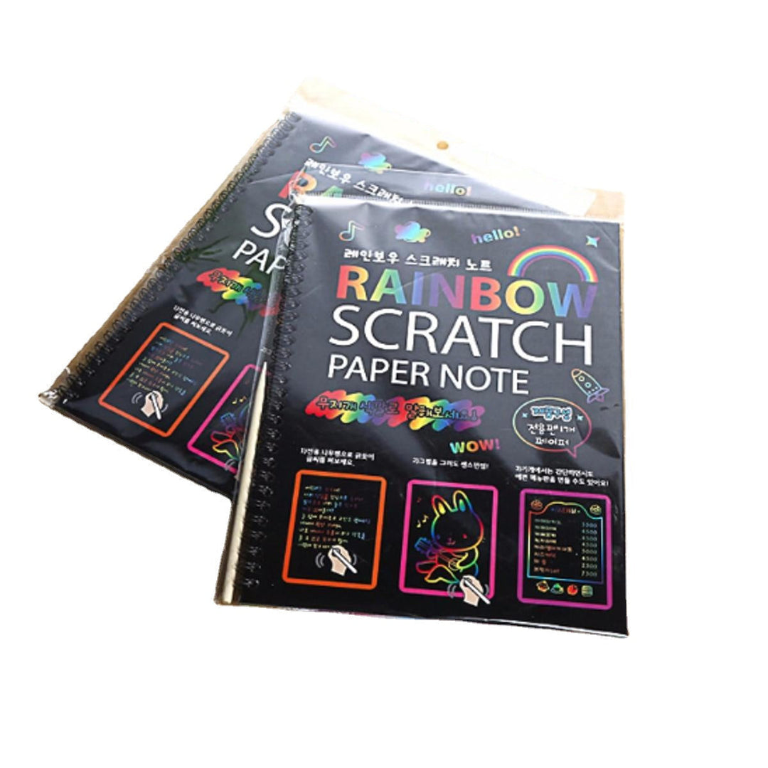 5PCS Funny Scratch Painting Notebook DIY Drawing Toy Big Blow Children Paper Art Educational Toys Image 4